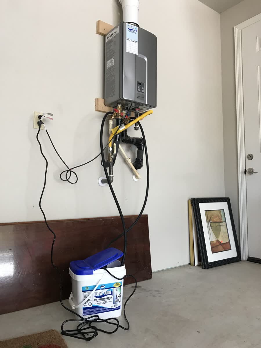 Tankless water heater installation
